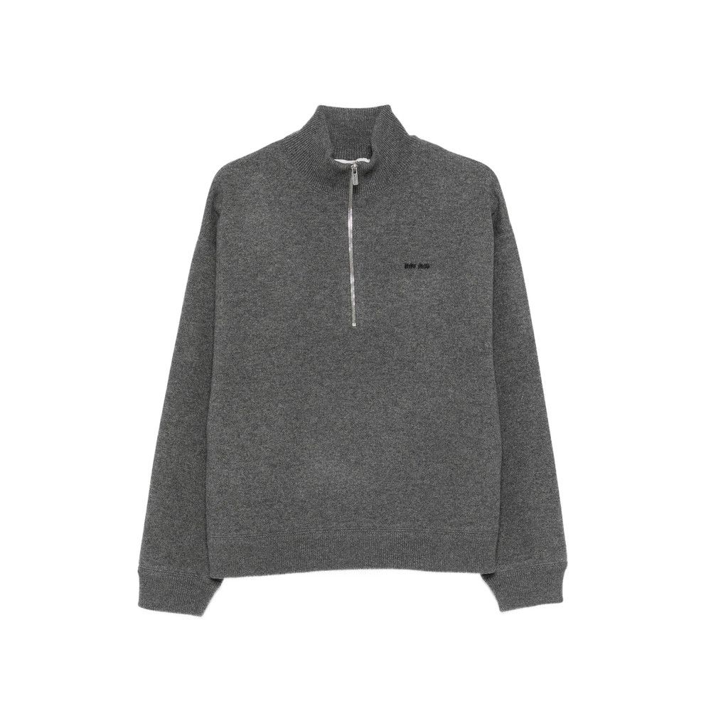 Miu Miu Miu Miu GREY Knitwear - Jumpers Size S / US 4 / IT 40 - 1 Thumbnail