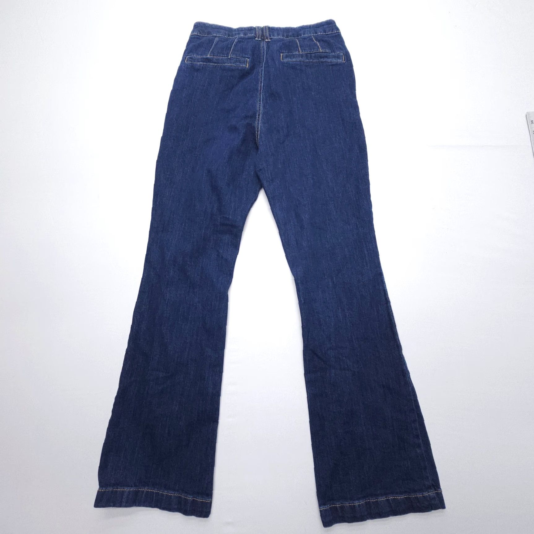 Vintage VINTAGE OAT New York High Rise Flare Jeans Women Regular 29 Inseam 30 Dark Wash Blue Bohemian Festival 8 Women’s Jeans Size 30" / US 8 / IT 44 - 2 Thumbnail