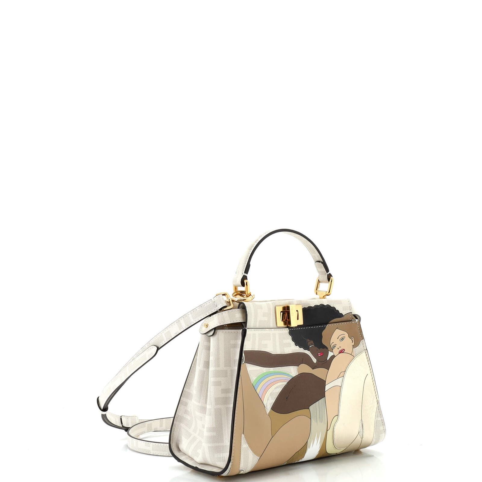 Fendi Antonio Lopez Peekaboo Bag Zucca Coated Canvas with Printed Size ONE SIZE - 2 Preview
