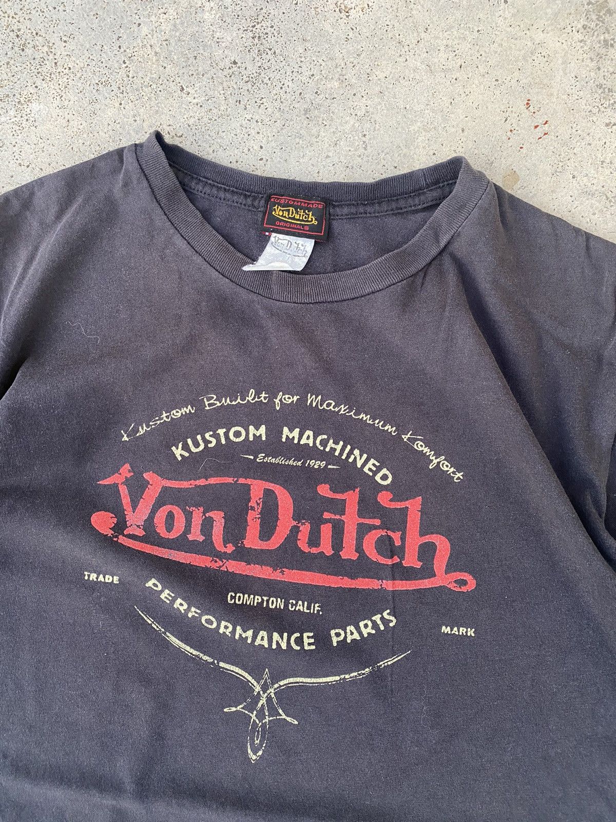 Vintage 2000s Von Dutch Spell Out y2k Tee Size US S / EU 44-46 / 1 - 2 Thumbnail