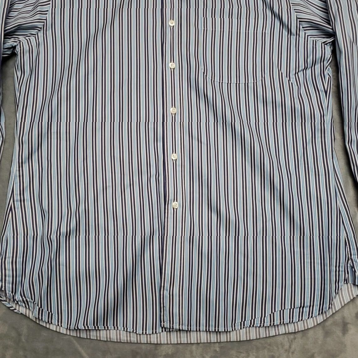 Brooks Brothers Brooks Brothers County Club Shirt Mens Large USA Egypt Cotton Slim Fit Striped Button-Up Size US L / EU 52-54 / 3 - 2 Thumbnail