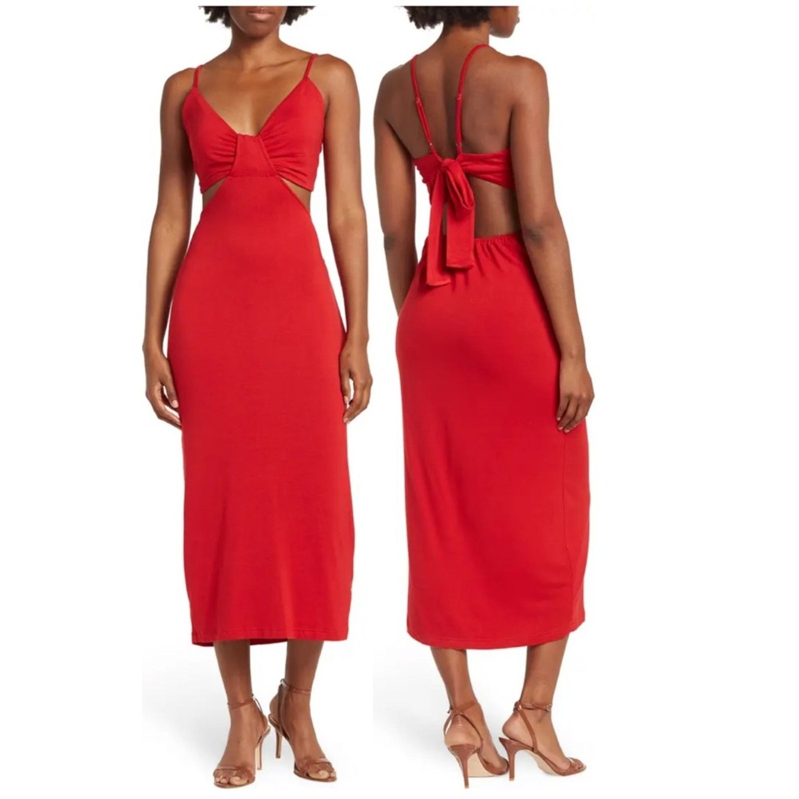 Other Walter Baker Sandrine Dress, Scarlet Red Cut Out XL Size XL / US 12-14 / IT 48-50 - 1 Thumbnail