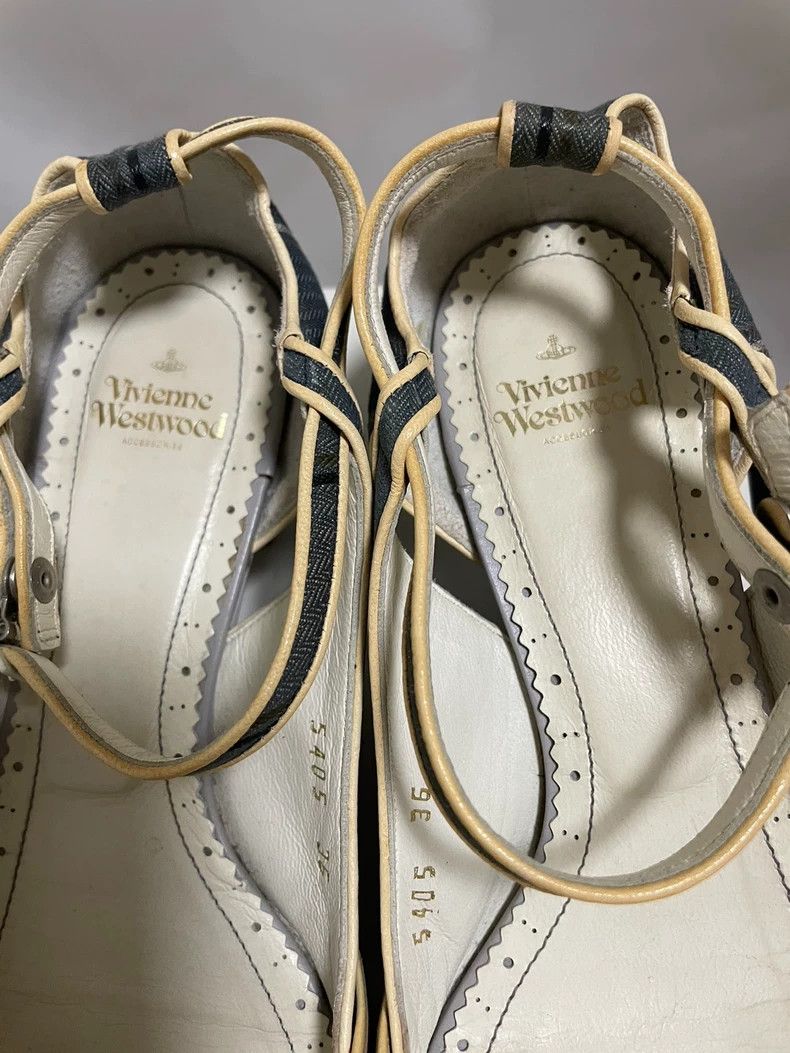 Vivienne Westwood Vivienne Westwood Denim Patchwork Mary Jane Single Shoes Size US 5.5 / IT 35.5 - 3 Thumbnail