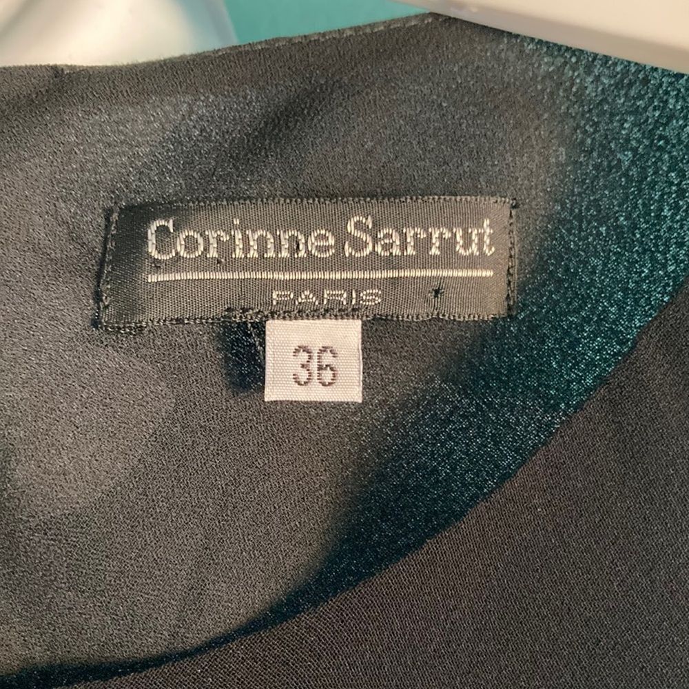 Other Corinne Sarrut Black Floral Dress Size 36 Fits XS Size XXS / US 00 / IT 34 - 3 Thumbnail