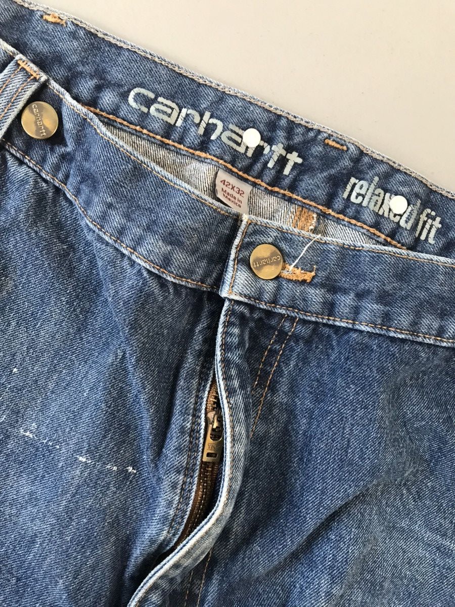 Carhartt × Vintage Vintage Carhartt 103890 I10 double knee carpenter denim Size US 39 - 4 Thumbnail