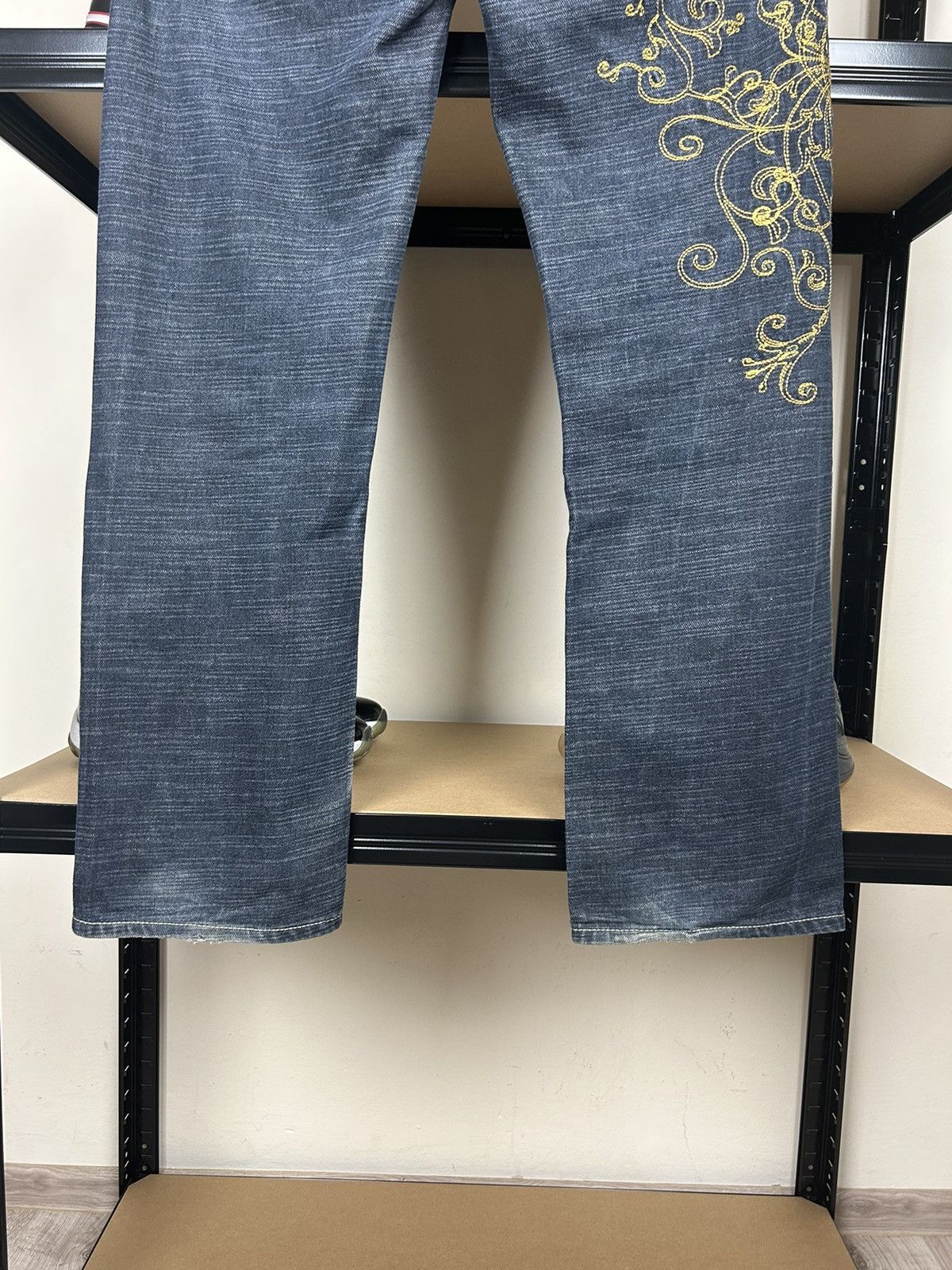 Japanese Brand × Vintage KANJI koi embroidered and printed japanese jeans Size US 32 / EU 48 - 4 Thumbnail