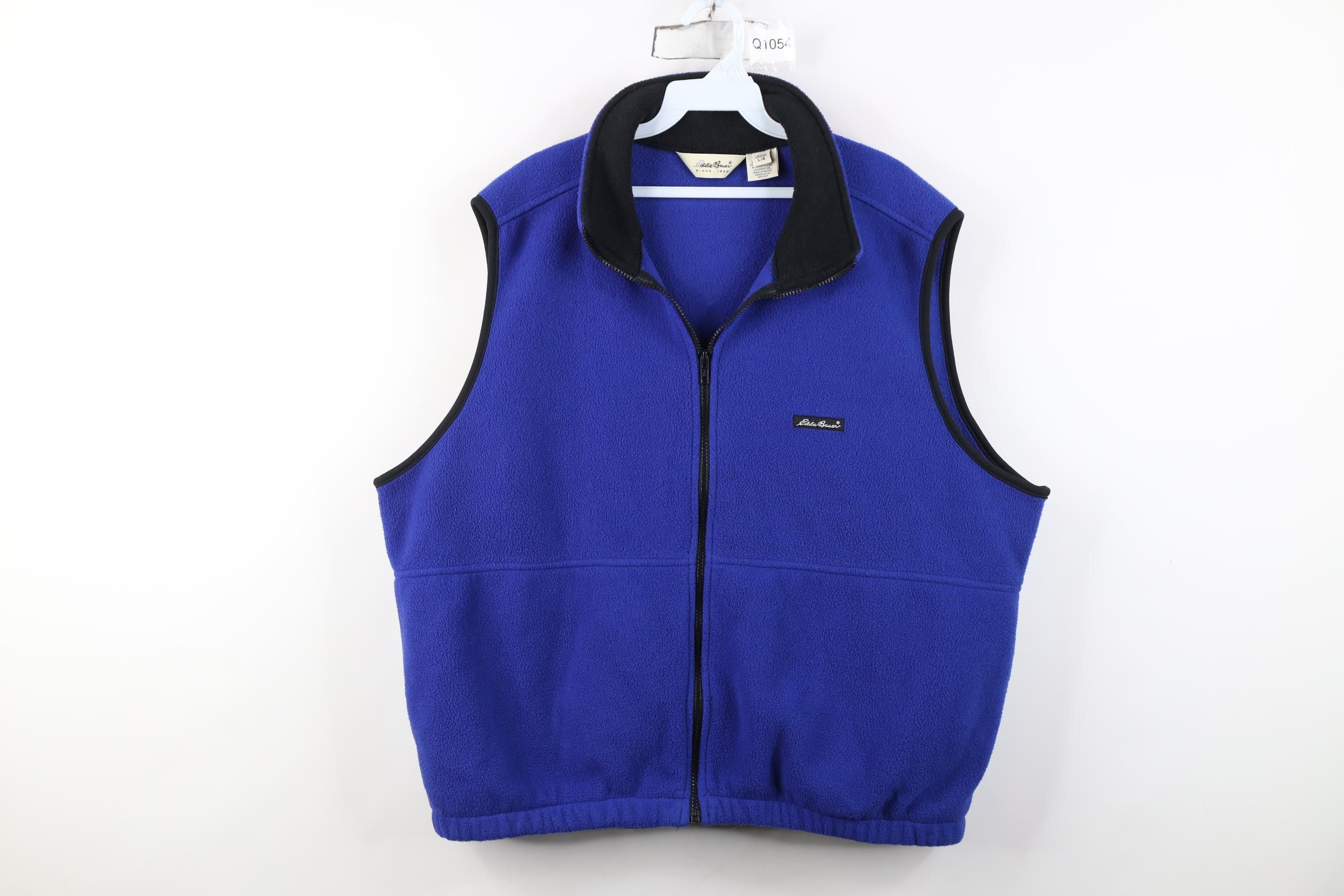 Eddie Bauer Vintage 90s Eddie Bauer Fleece Full Zip Vest Jacket Blue Size US L / EU 52-54 / 3 - 1 Thumbnail