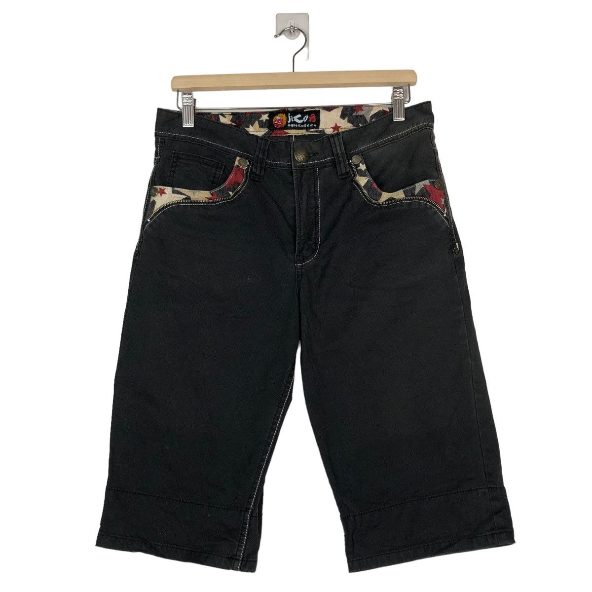 🔥VINTAGE SUKAJAN SHORT PANTS DENIM MASTER JIZO BIG LOGO