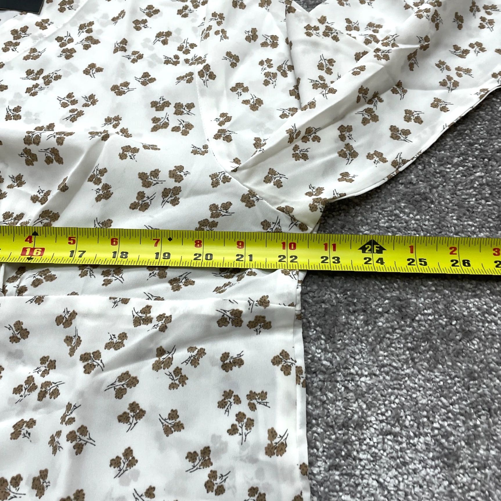 Vintage Tasamo Blouse Top Womens 2XL White Floral Button Up Long Sleeve Shirt New NWT Size XXL / US 16-18 / IT 52-54 - 7 Thumbnail