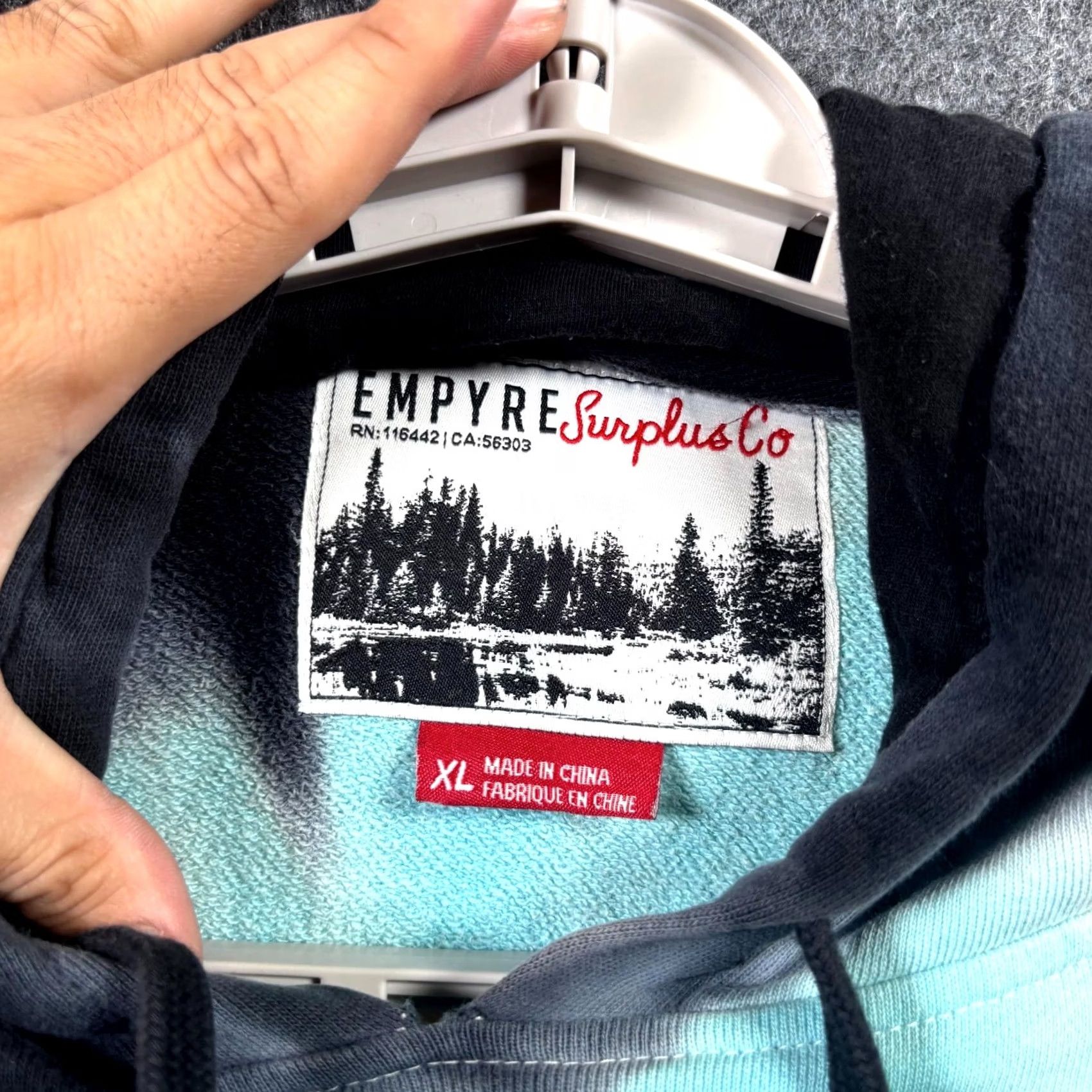 Empyre Empyre Hoodie Men’s XL Blue Tie-Dye Drawstring Sweatshirt Running Gym Athletic Size US XL / EU 56 / 4 - 7 Thumbnail