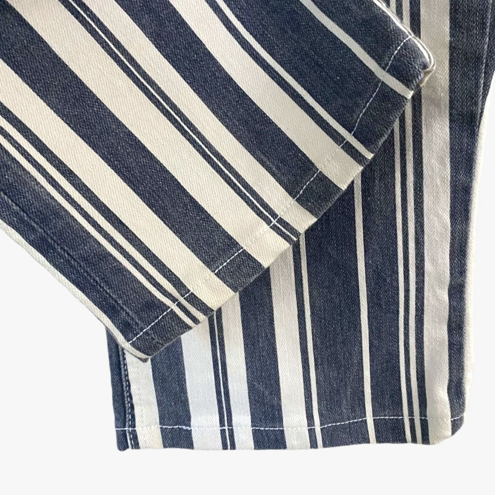 Lucky Brand Lucky Brand Bridgette High-Rise Crop Jeans Womens 29 Perry Stripe-Blue Denim 5-Pocket Cropped Capri Mini Boot Modern Slim Fit Size 29" - 7 Thumbnail