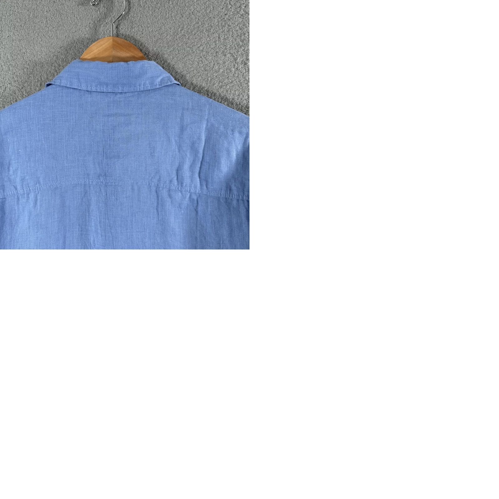 Cos COS Mens XL Hemp Shirt Blue Button-Up Relaxed Short Sleeve Pockets Size US XL / EU 56 / 4 - 9 Thumbnail