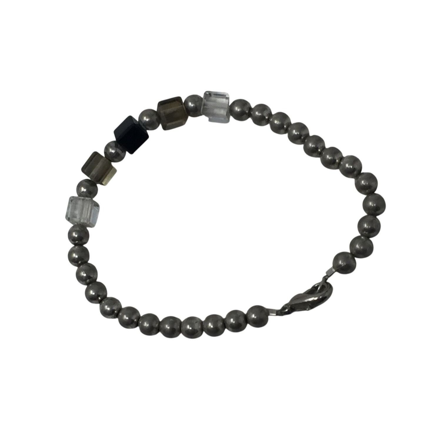 Other Women's Silver Beaded Bracelet with Clasp Size ONE SIZE - 2 Thumbnail