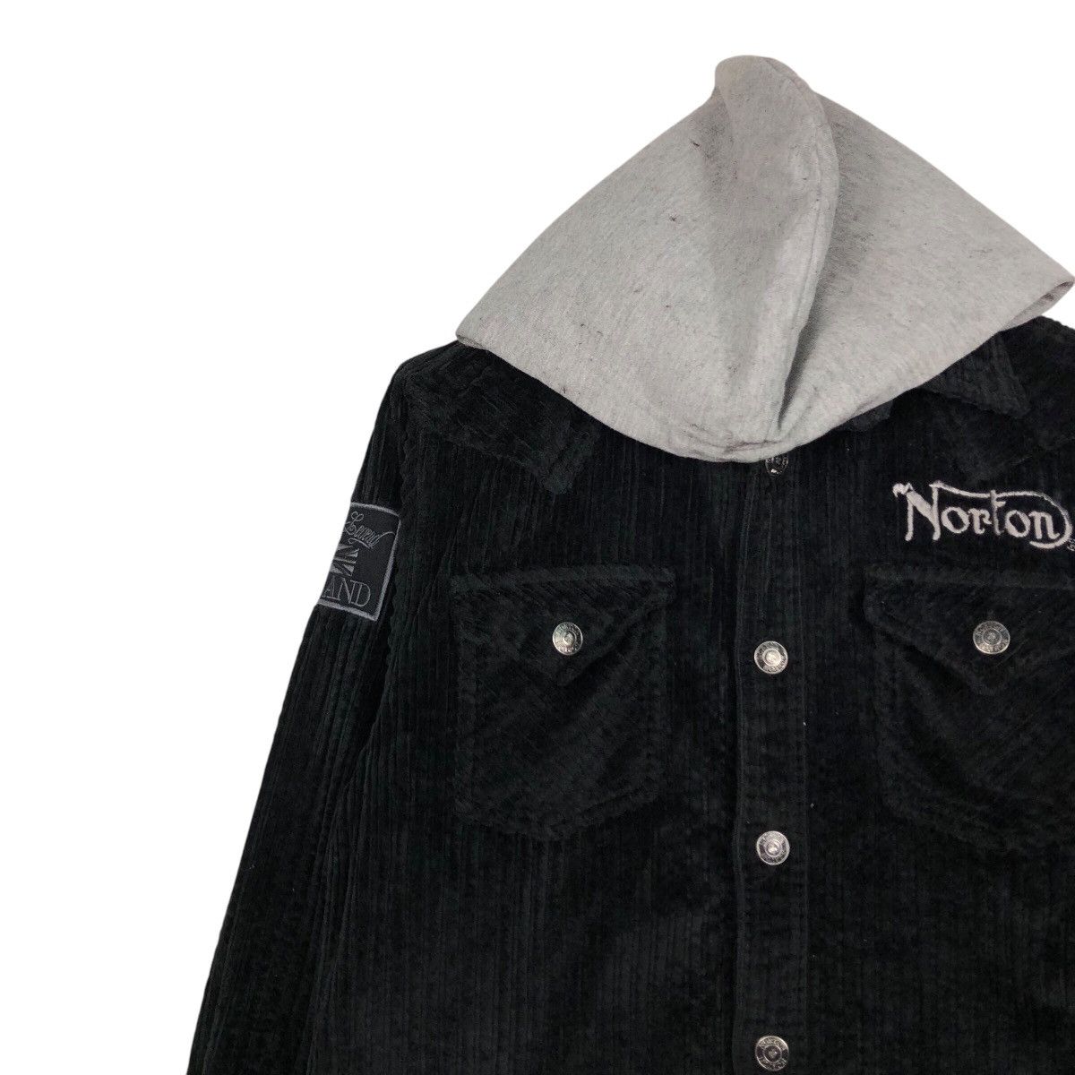Japanese Brand × Norton 📌Biker Jacket Rich Black Norton Embroidered Big Logo Size US M / EU 48-50 / 2 - 9 Thumbnail