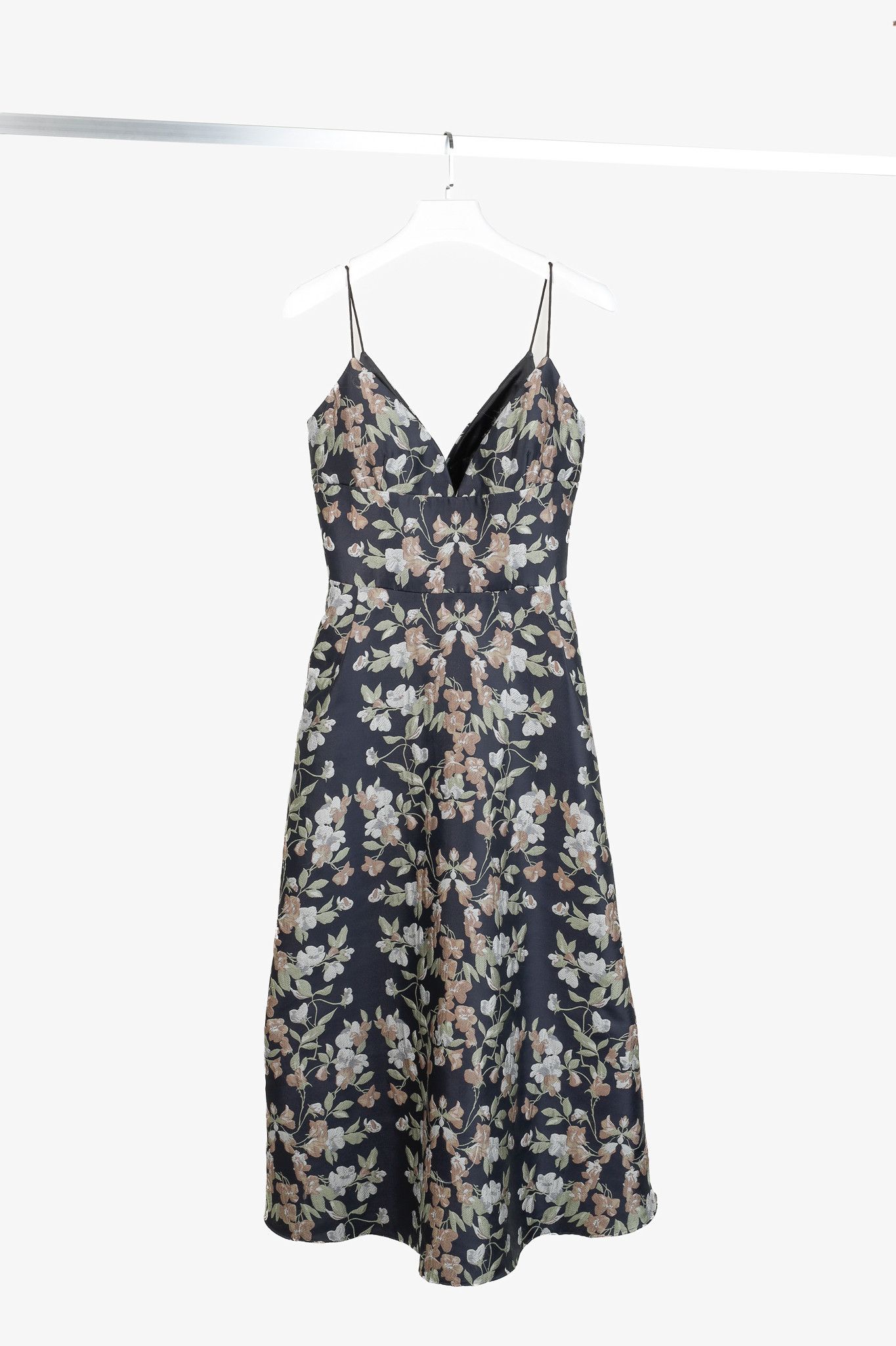 Monique Lhuillier ML Monique Lhuillier Midnight Floral Jacquard Maxi Dress Size XL / US 12-14 / IT 48-50 - 1 Thumbnail