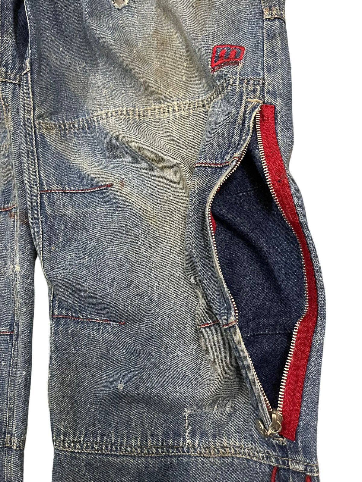 JNCO Vintage Japan Manchury Mud Wash Cargo Baggy Jeans Size US 34 / EU 50 - 9 Thumbnail