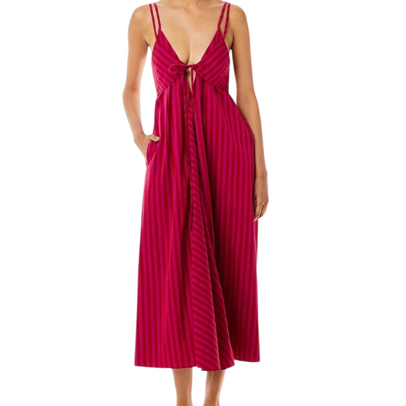 Rebecca Taylor REBECCA TAYLOR Open Back Tea-Length Fit + Flare Dress, US2 Size XS / US 0-2 / IT 36-38 - 1 Thumbnail