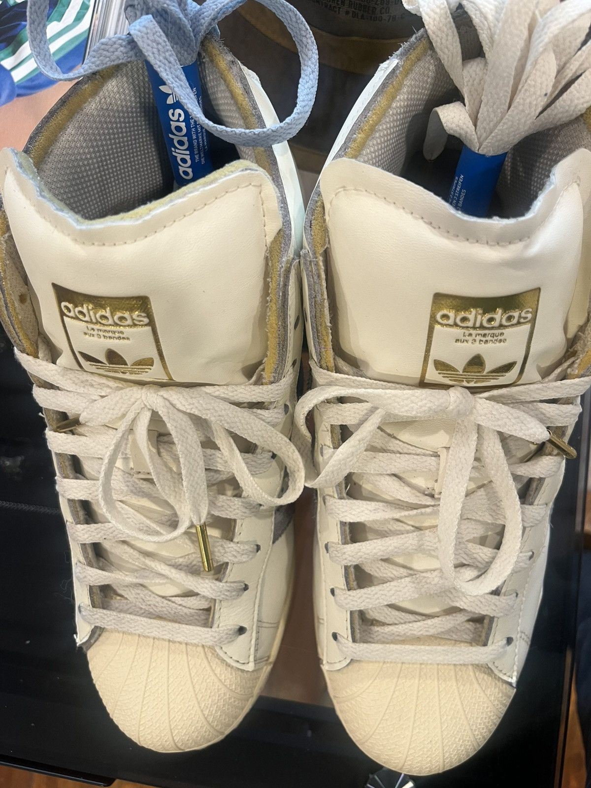 Adidas Adidas Pro Model High-Top Sneakers White/Off-White Size 9 Size US 9 / EU 42 - 4 Thumbnail