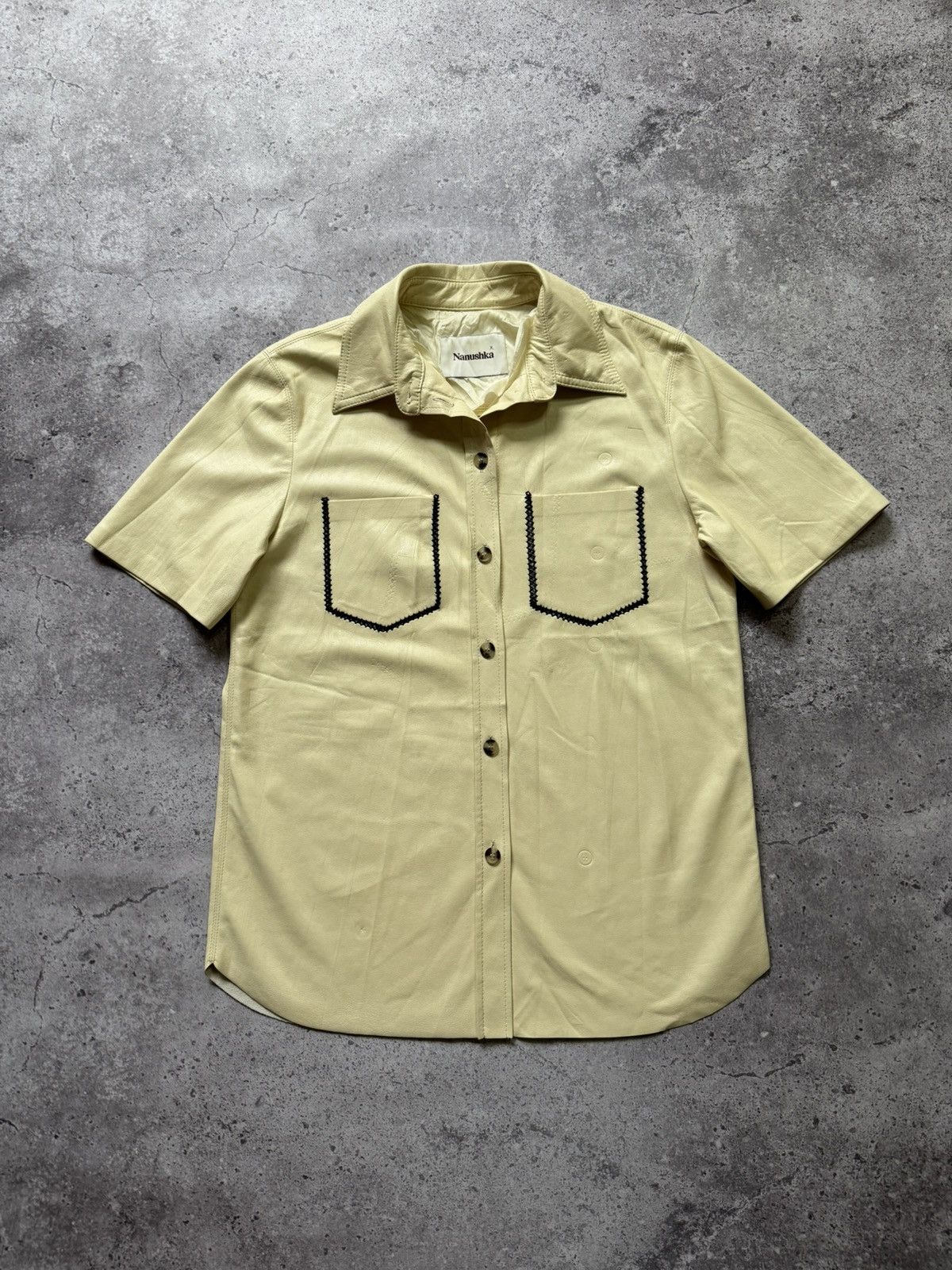 Nanushka Nanushka short-sleeved faux leather shirt NWT Size US L / EU 52-54 / 3 - 1 Thumbnail