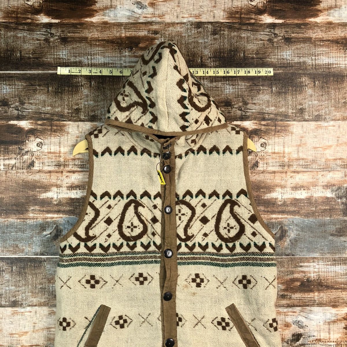 Japanese Brand Amina Brown Cardigan Hoodie Vest #A2301 Size US M / EU 48-50 / 2 - 2 Thumbnail