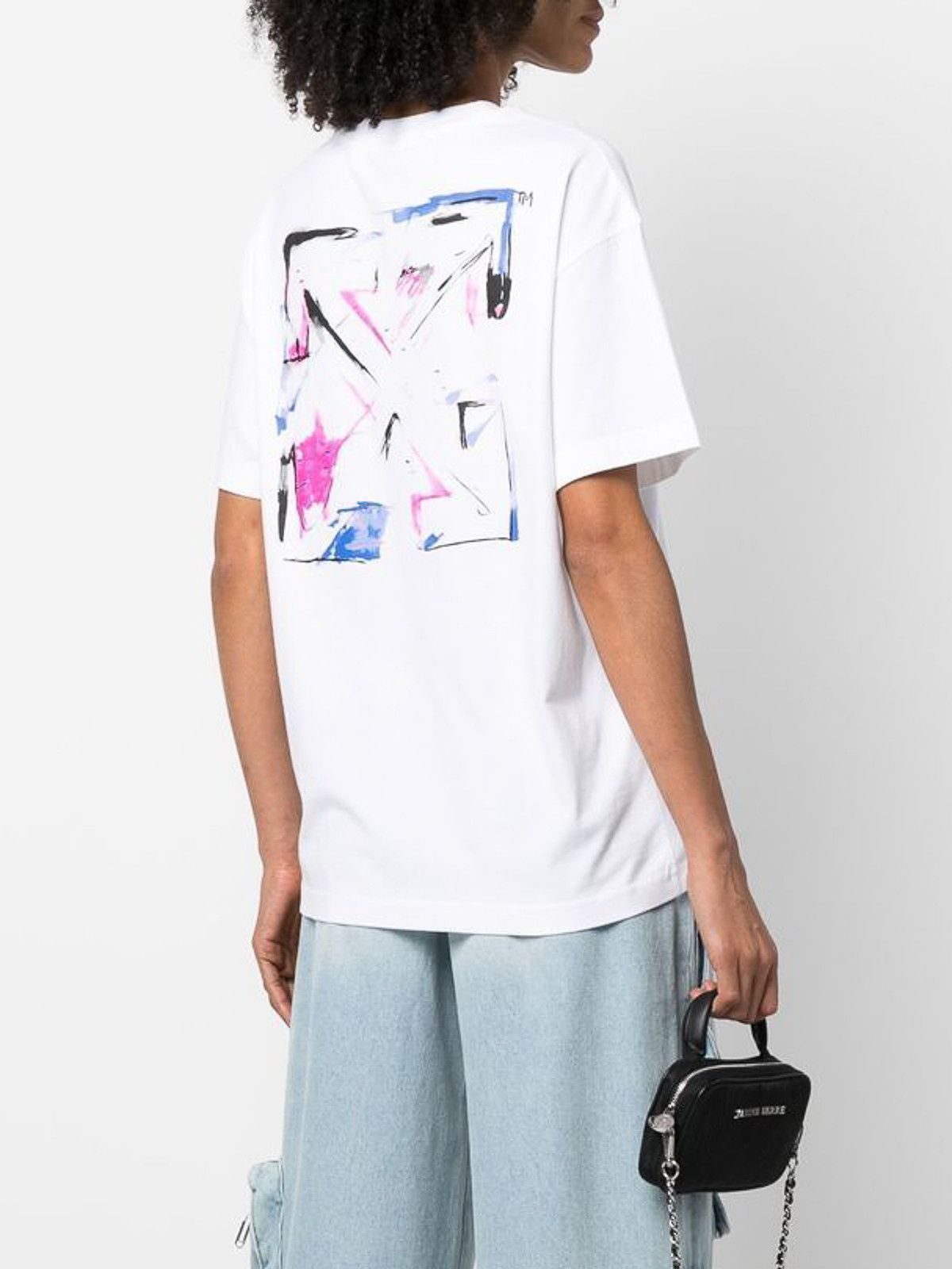 Off-White o1gr1nt1124 Hotchpotch Arrow Casual T-Shirt in White Size XS / US 0-2 / IT 36-38 - 3 Thumbnail