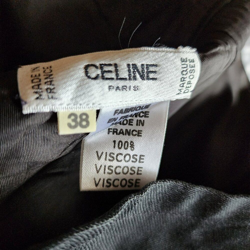 Celine Celine Black Vintage Skirt US 6 FR 38 – 1980s, 100% Viscose Size 28" / US 6 / IT 42 - 1 Thumbnail