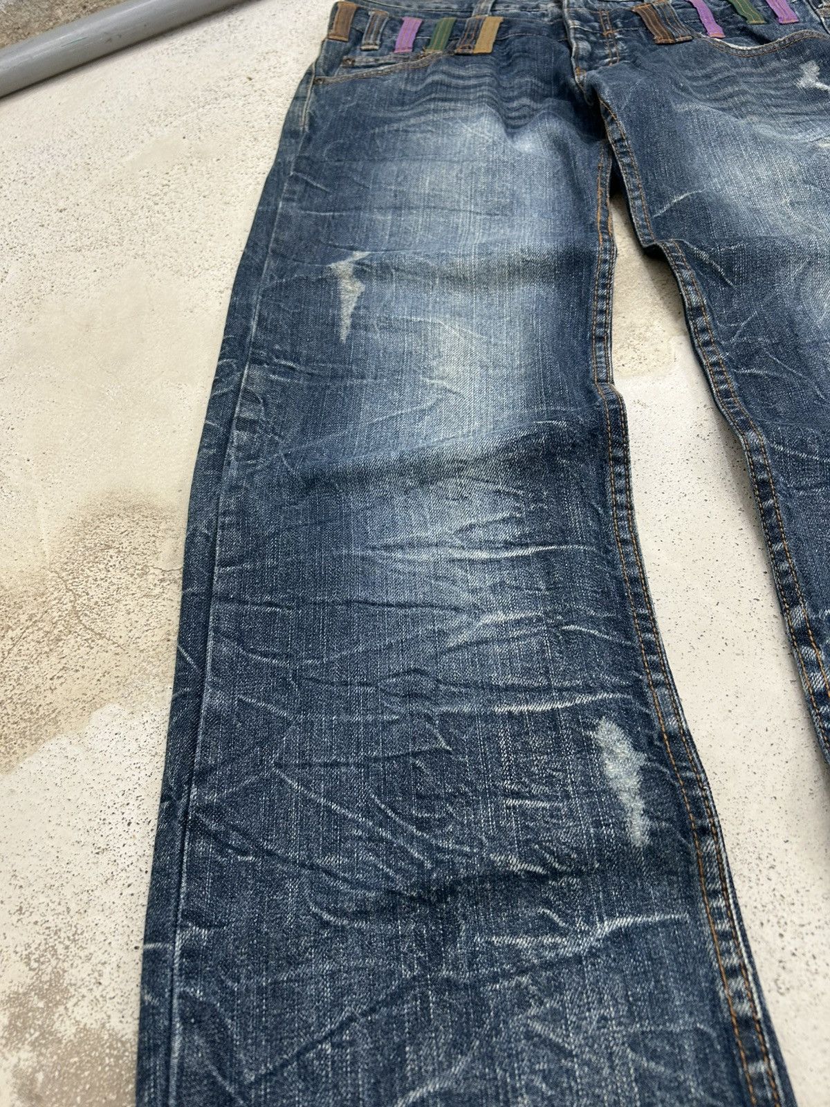 GOSTAR DE FUGA Vintage Y2k Nylaus Distressed Clawn Marks Straight Cut Size US 33 - 5 Thumbnail