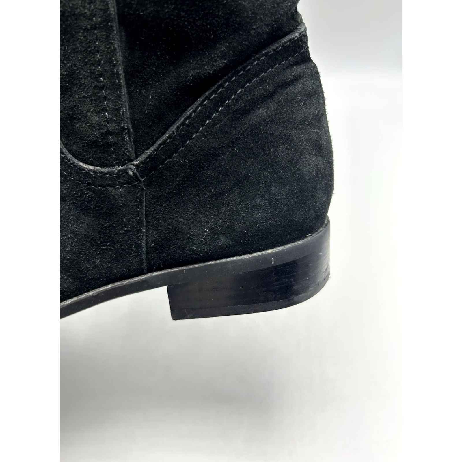 Nine West Nine West Riding Boots Womens 8.5 M Tumble Black Suede Side Zip Buckles Goth Boots Size US 9 / IT 39 - 6 Thumbnail