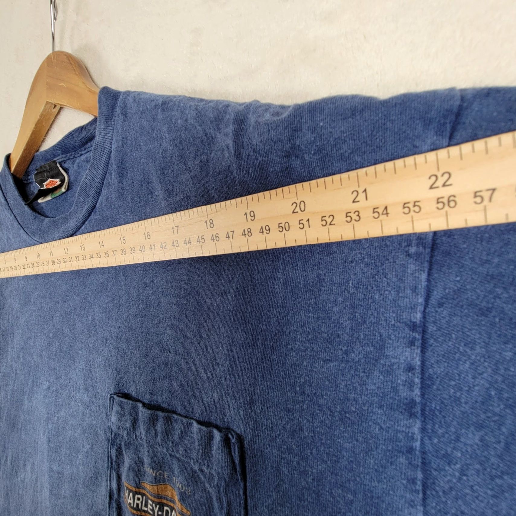Harley Davidson VINTAGE Harley Davidson T-Shirt Mens XL Blue Graphic Tee Nevada NV Pocket Mullet Logo Vintage Size US XL / EU 56 / 4 - 7 Thumbnail