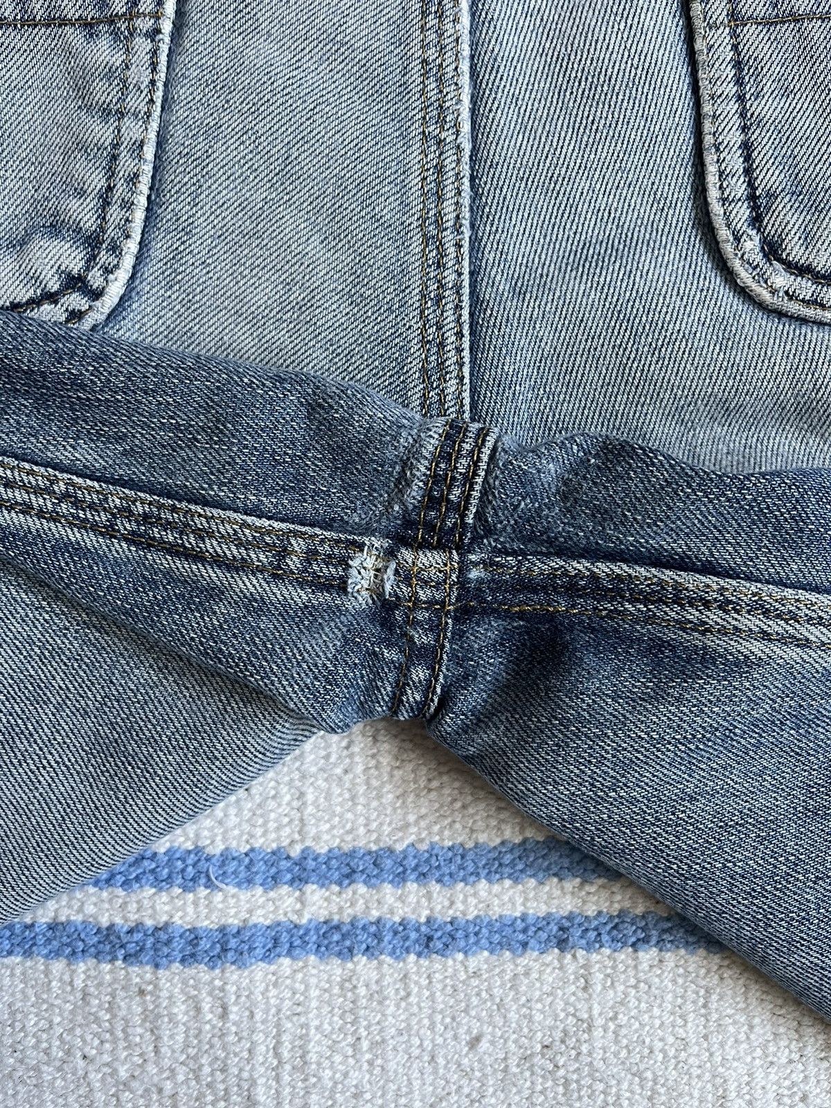 Carhartt Vintage Carhartt Single Knee Bermuda Blue Denim Faded Shorts Size US 36 / EU 52 - 12 Thumbnail