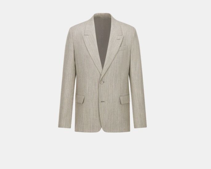 Dior o1w1db11224 Two-Button Bar Jacket in Grey Size US M / EU 48-50 / 2 - 1 Thumbnail