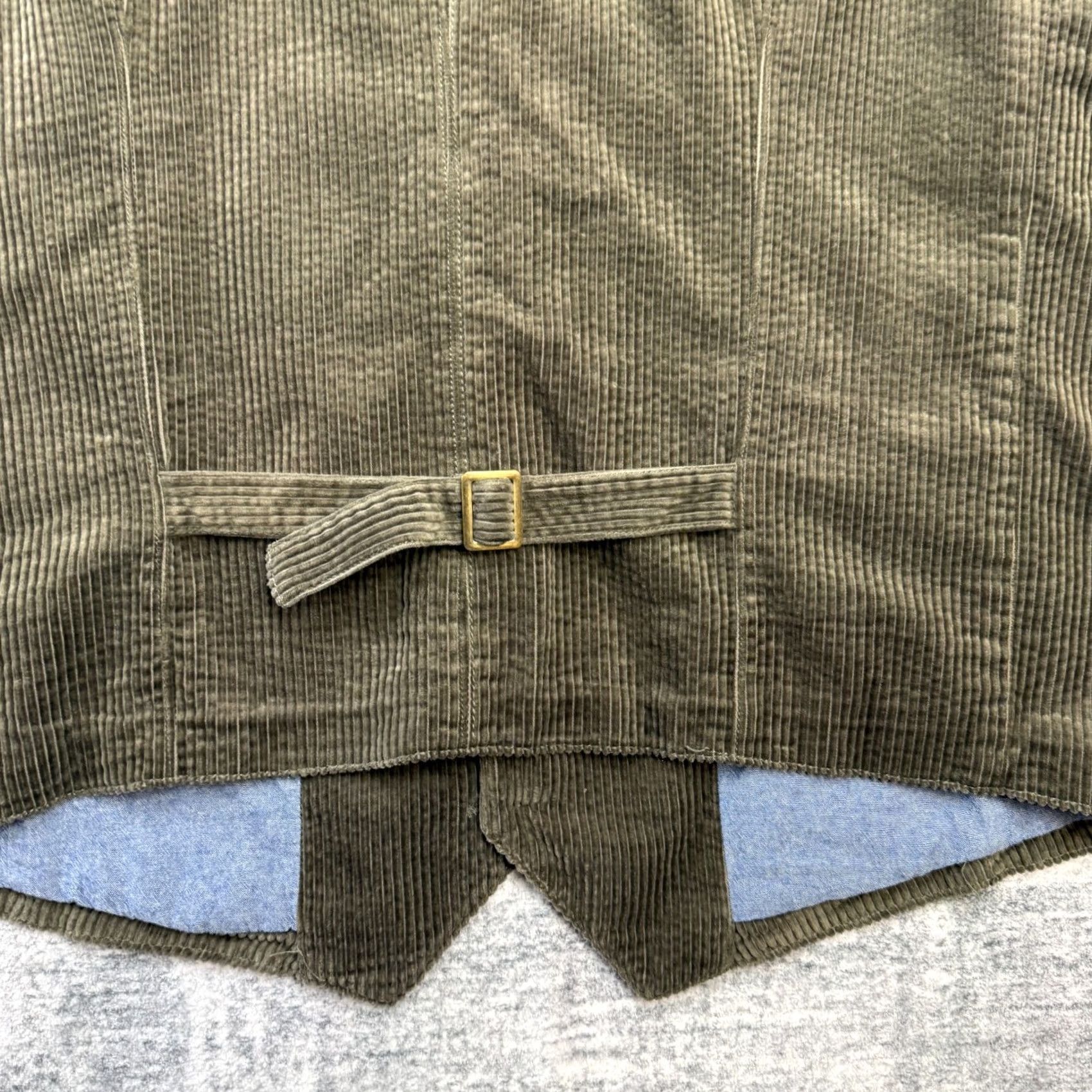 The Territory Ahead Territory Ahead Waistcoat Mens 2XL Olive Green Corduroy Suit Vest Size US XXL / EU 58 / 5 - 7 Thumbnail