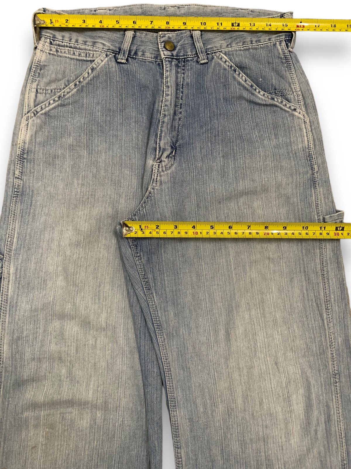 Edwin Rare Vintage Edwin Faded Baggy Frayed Leg Carpenter Jeans Size US 31 - 17 Thumbnail