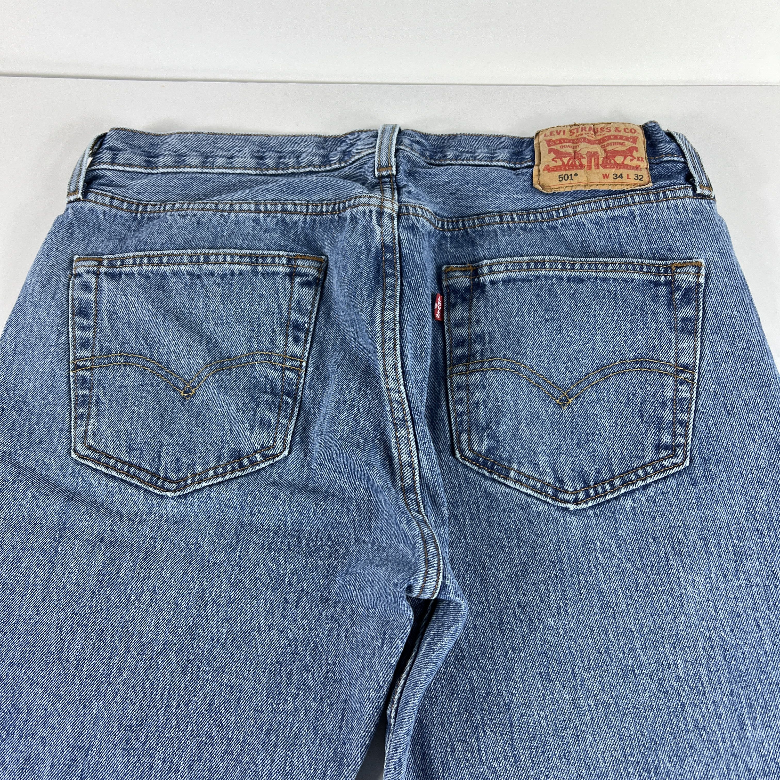 Levi's Levi's Jeans 501 XX Original Straight Blue Cotton Denim Size US 33 - 12 Thumbnail