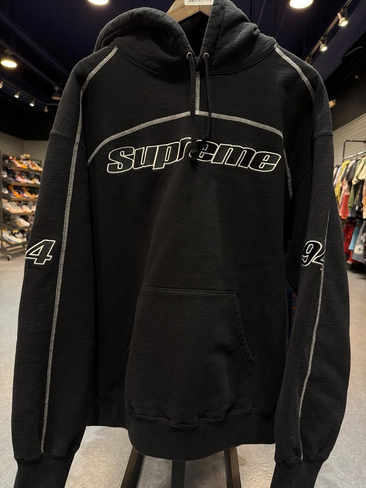 Supreme Supreme “Overlock” Hooded Sweatshirt Black Men’s X-Large New Size US XL / EU 56 / 4 - 6 Thumbnail