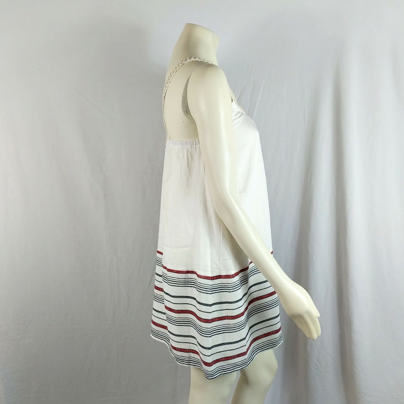 Anthropologie Anthropologie Hem & Thread Striped Sundress Sz S Strappy Racerback Sleeveless Daywear, White, Casual, Summer, Women, Regular Size S / US 4 / IT 40 - 4 Thumbnail