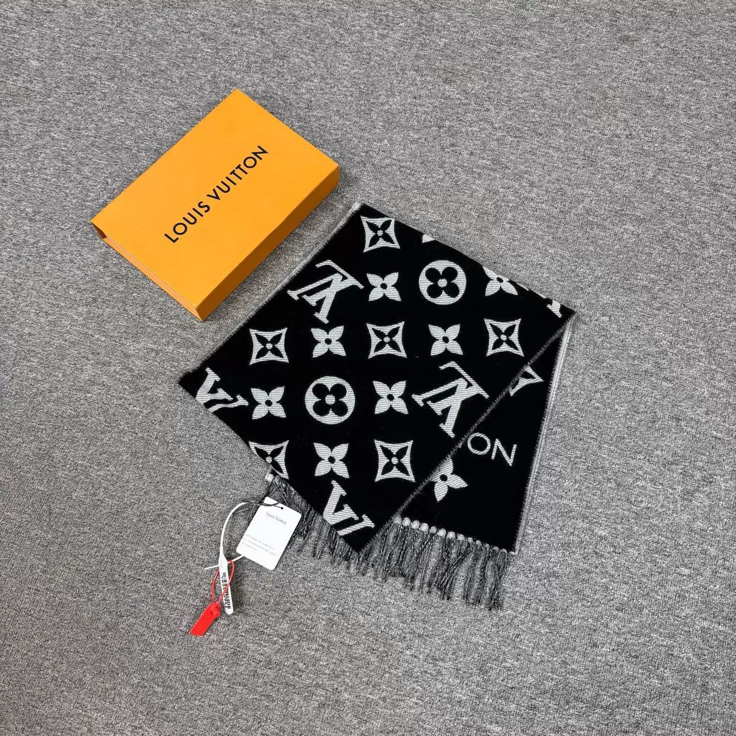 LV Double Sided Monogram Wool Scarf