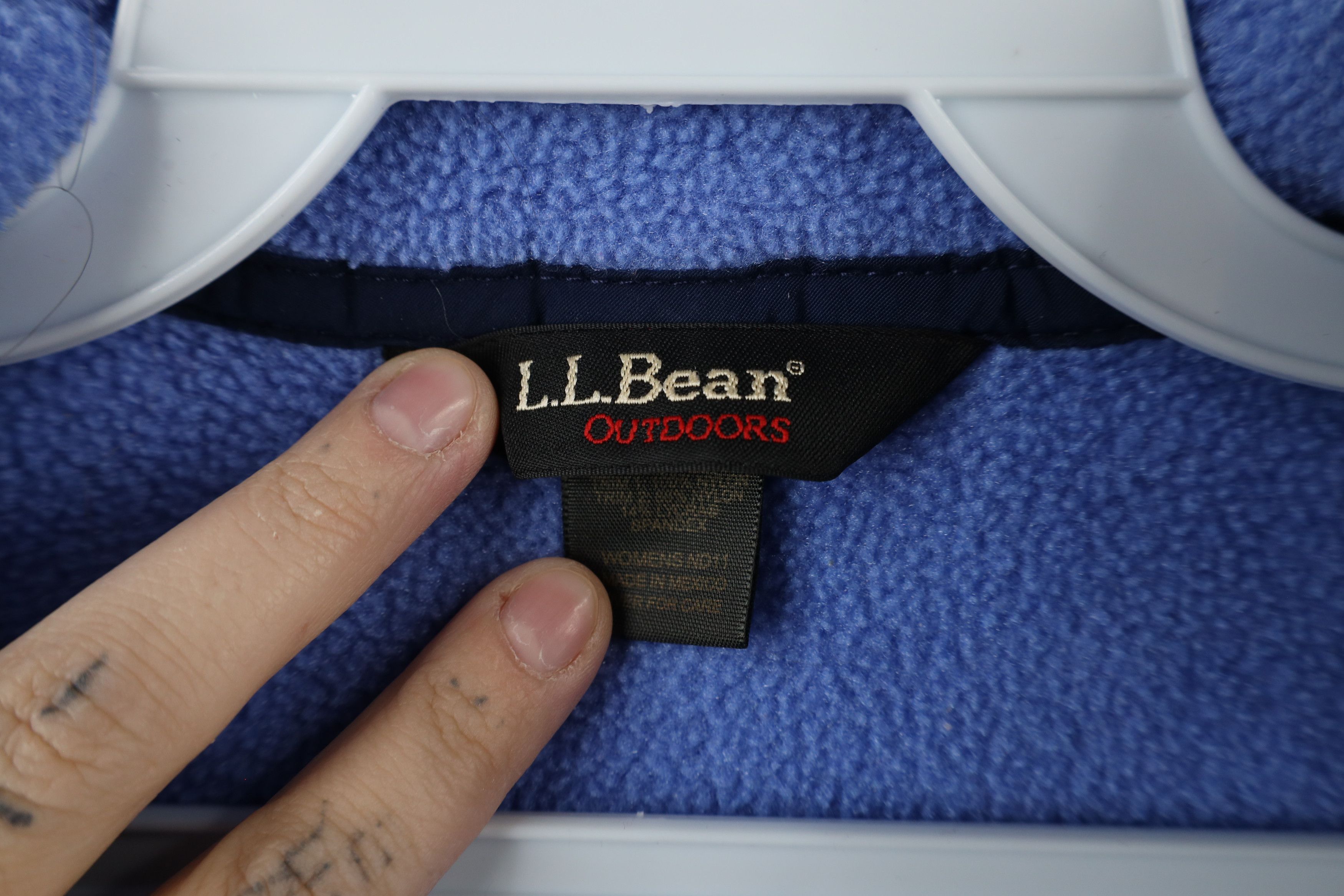 L.L. Bean × Vintage Vintage 90s LL Bean Blank Full Zip Fleece Vest Jacket Blue Size XL / US 12-14 / IT 48-50 - 5 Thumbnail