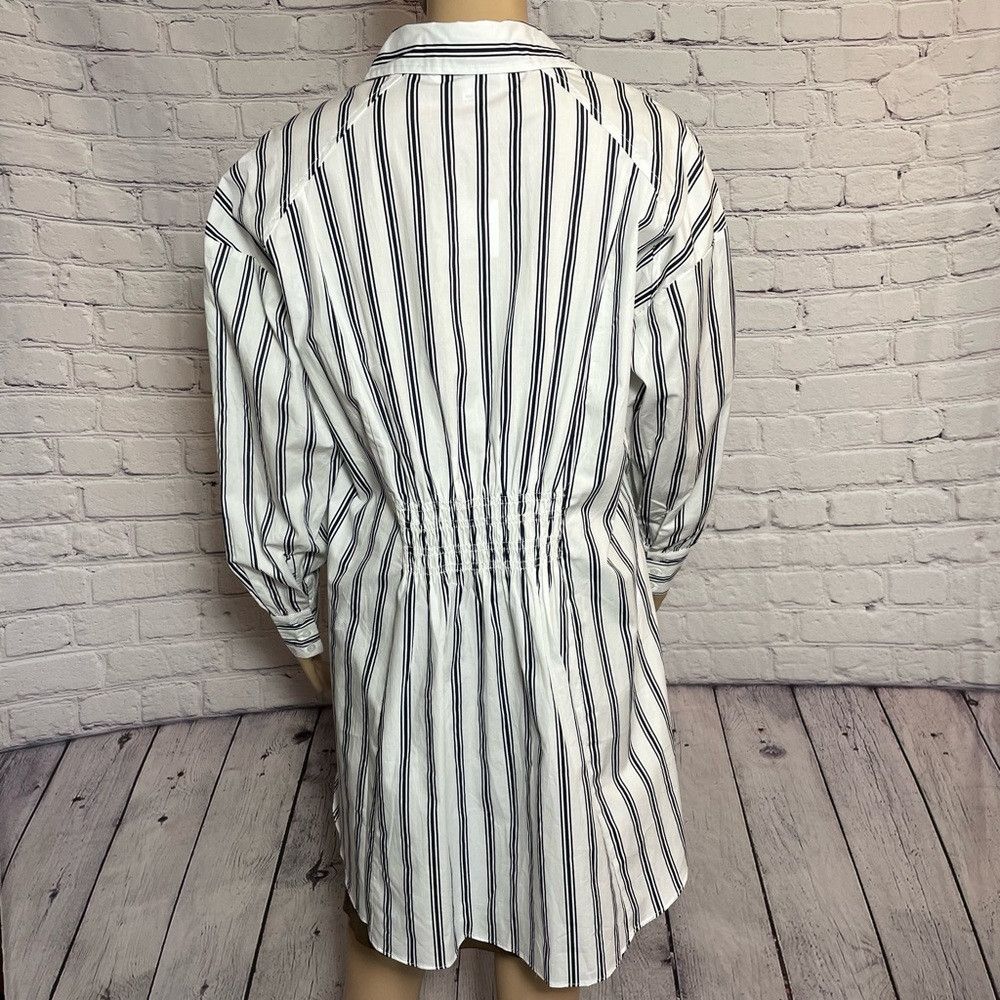 Other NWT New $158 Walter Baker Vivian Smocked-Back Striped Shirt Size S / US 4 / IT 40 - 5 Thumbnail