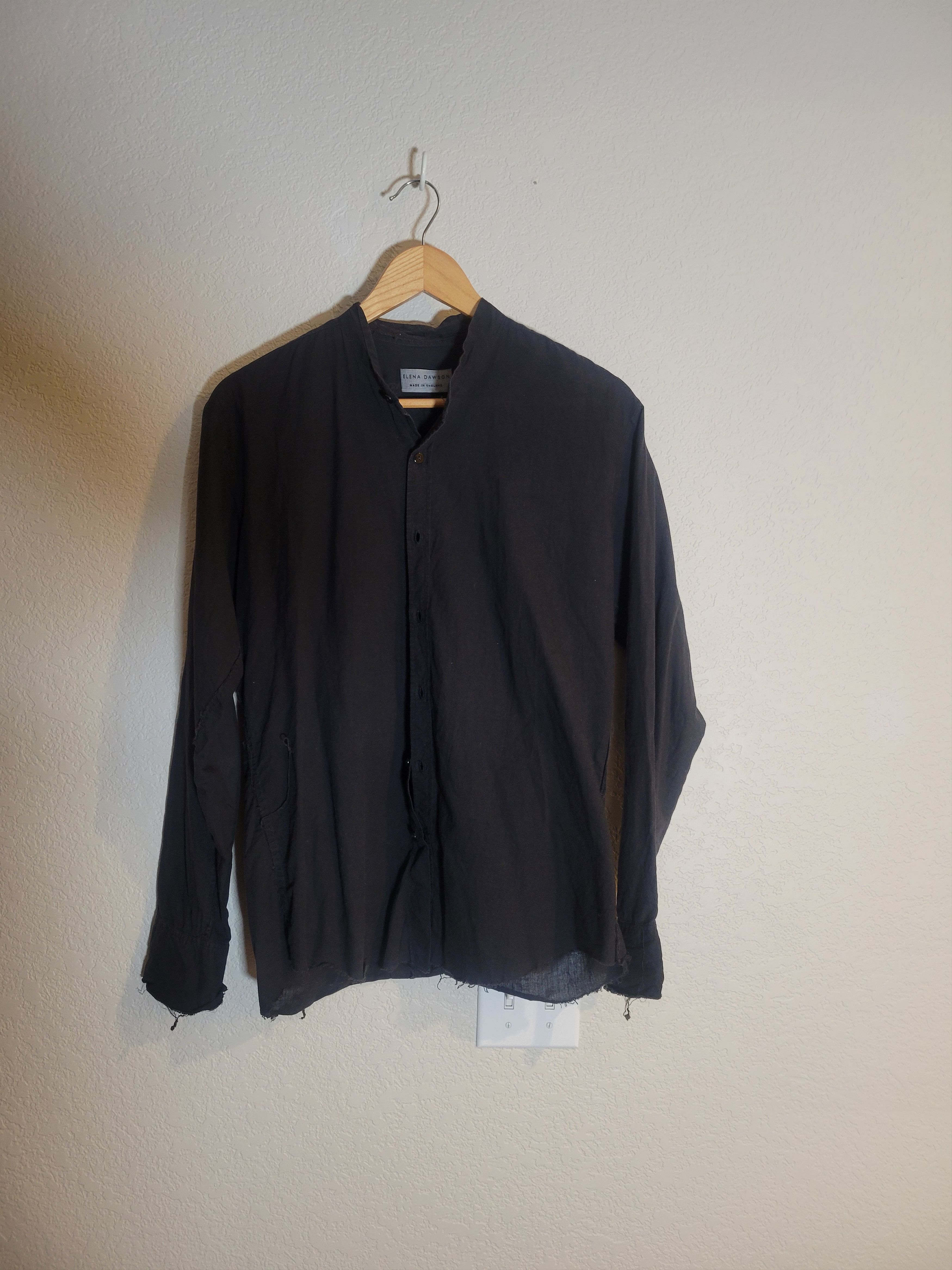 Elena Dawson Elena Dawson Raw Hem Band Collar Button Down Size US S / EU 44-46 / 1 - 1 Thumbnail