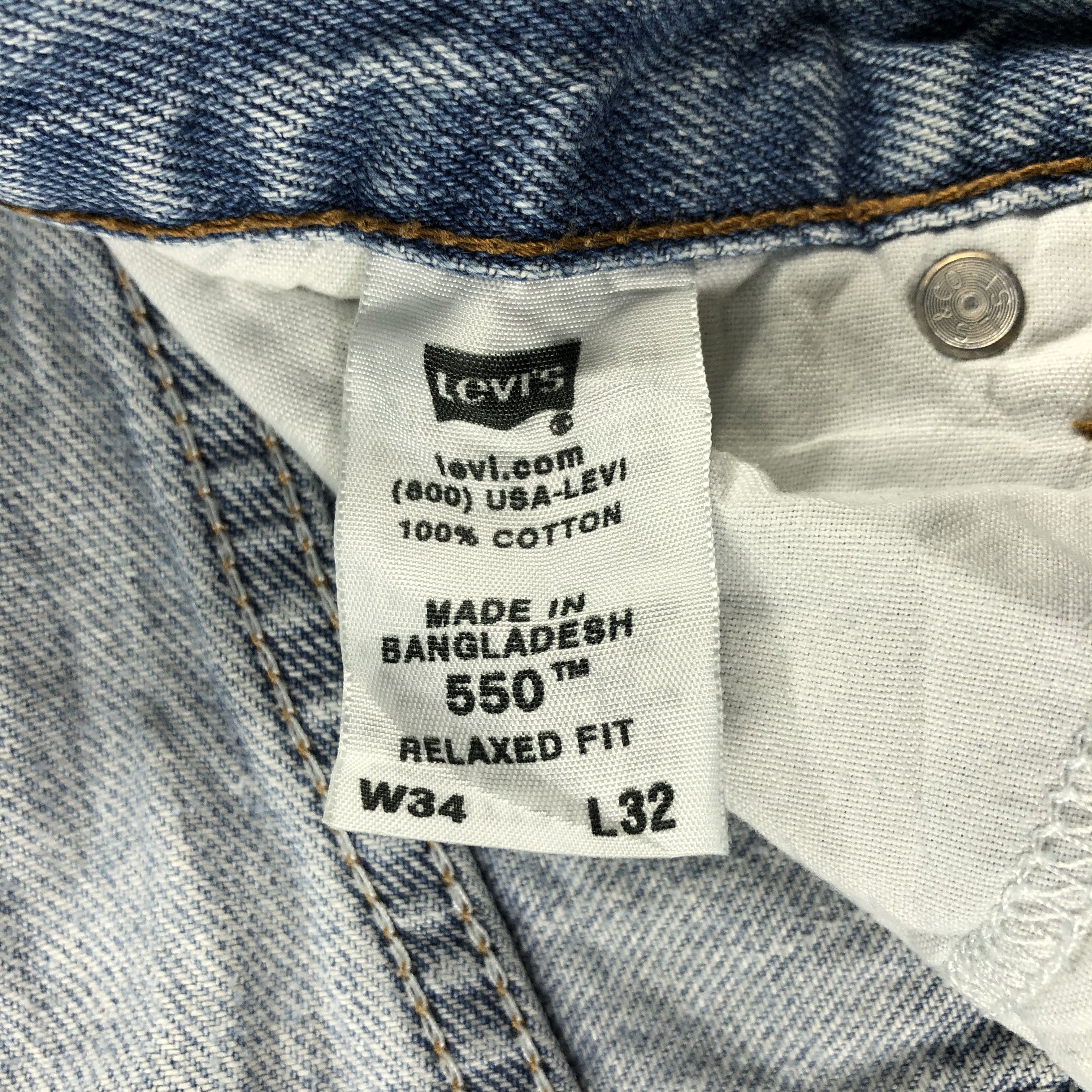 Levi's Vintage Blue Wash Levis 550 Jeans-J2497 Size US 34 / EU 50 - 11 Thumbnail