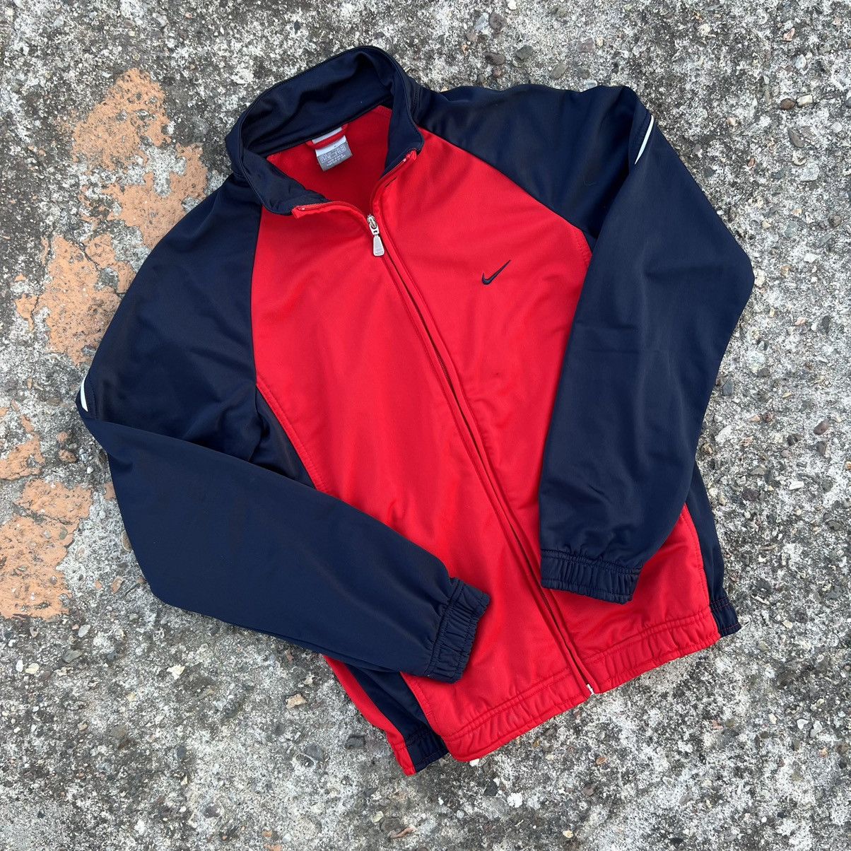 Nike × Vintage 00s Nike Vintage Nylon Mini Swoosh Oversize Jacket Drill Size US S / EU 44-46 / 1 - 2 Thumbnail