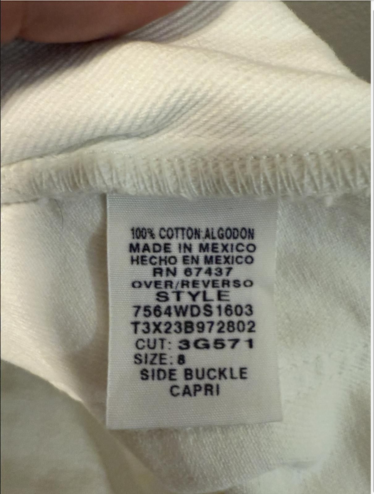 Polo Ralph Lauren White Side Buckle Capri Pants Size 8 Ralph Lauren Size 30" / US 8 / IT 44 - 5 Thumbnail
