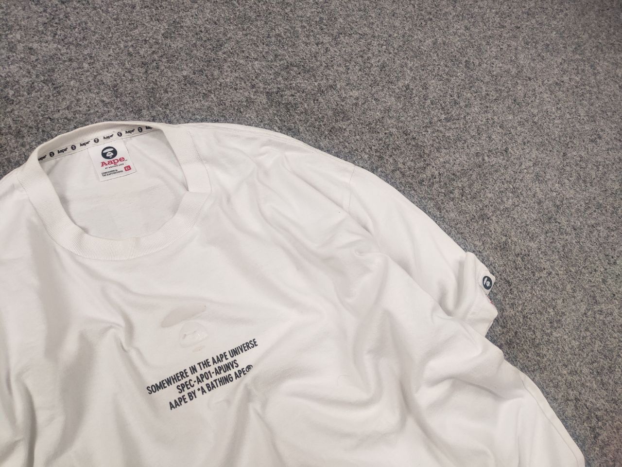 Aape Aape by a Bathing ape Cotton Logo UNVS t shirt Vintage Japan Size US XL / EU 56 / 4 - 4 Thumbnail