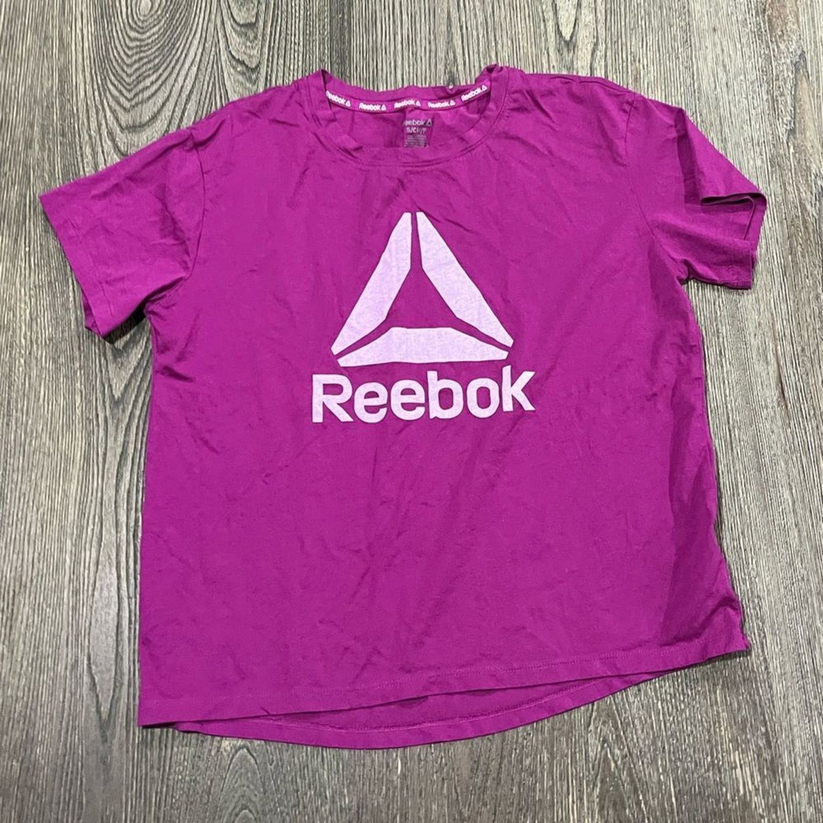 Reebok Reebok Performace Top Short Sleeve Logo Print Purple Small Size S / US 4 / IT 40 - 1 Thumbnail