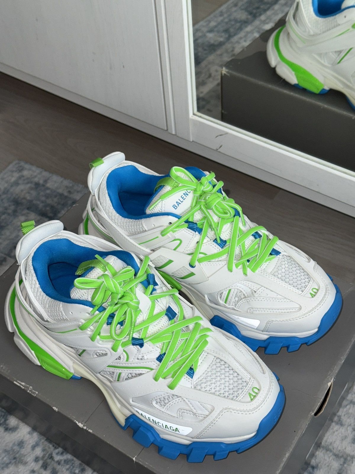 Balenciaga Track WHITE/GREEN/BLUE