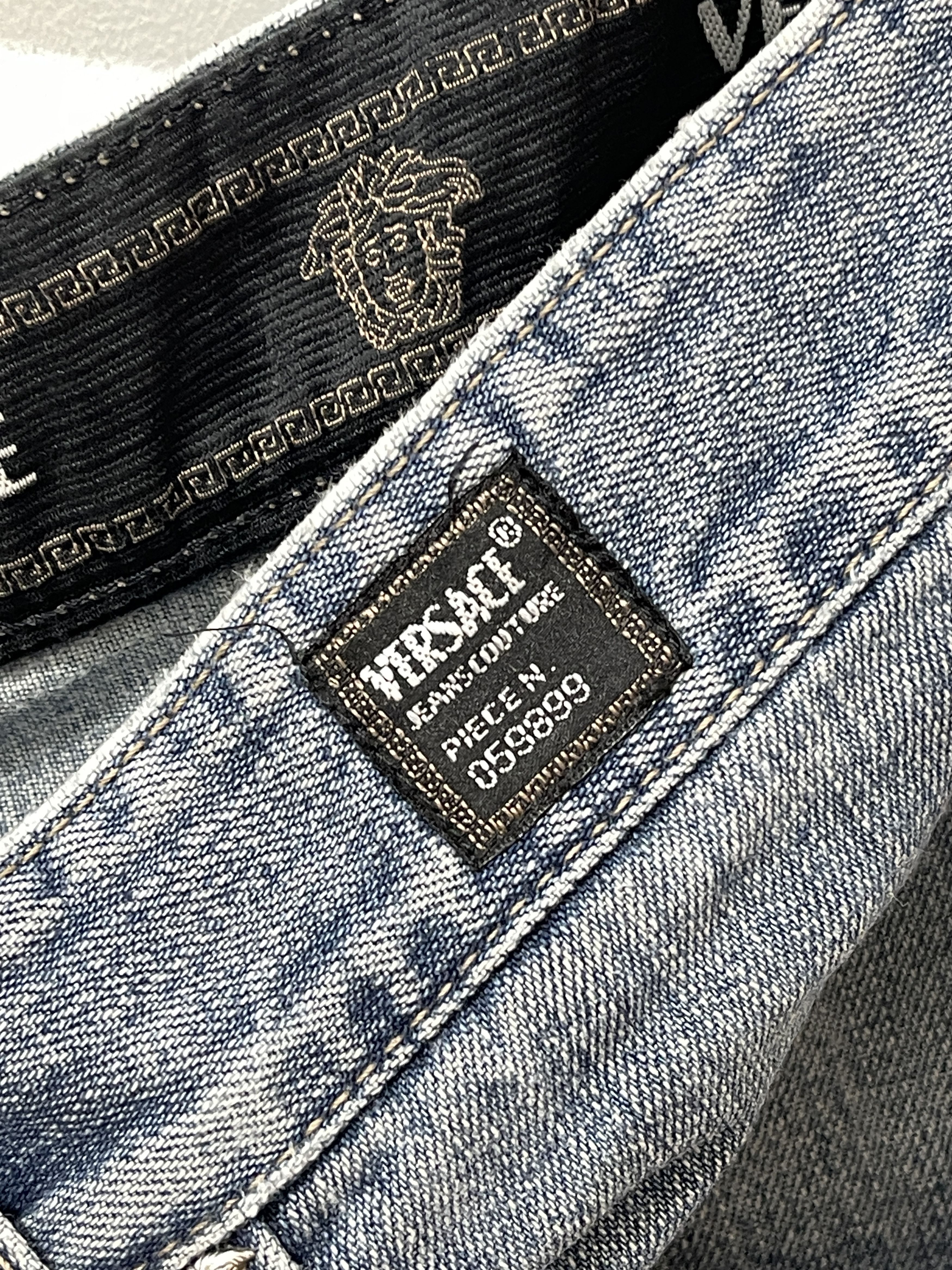 Versace Vintage Versace Jeans Couture Faded Distressed Baggy Pants Size US 42 / EU 58 - 4 Thumbnail