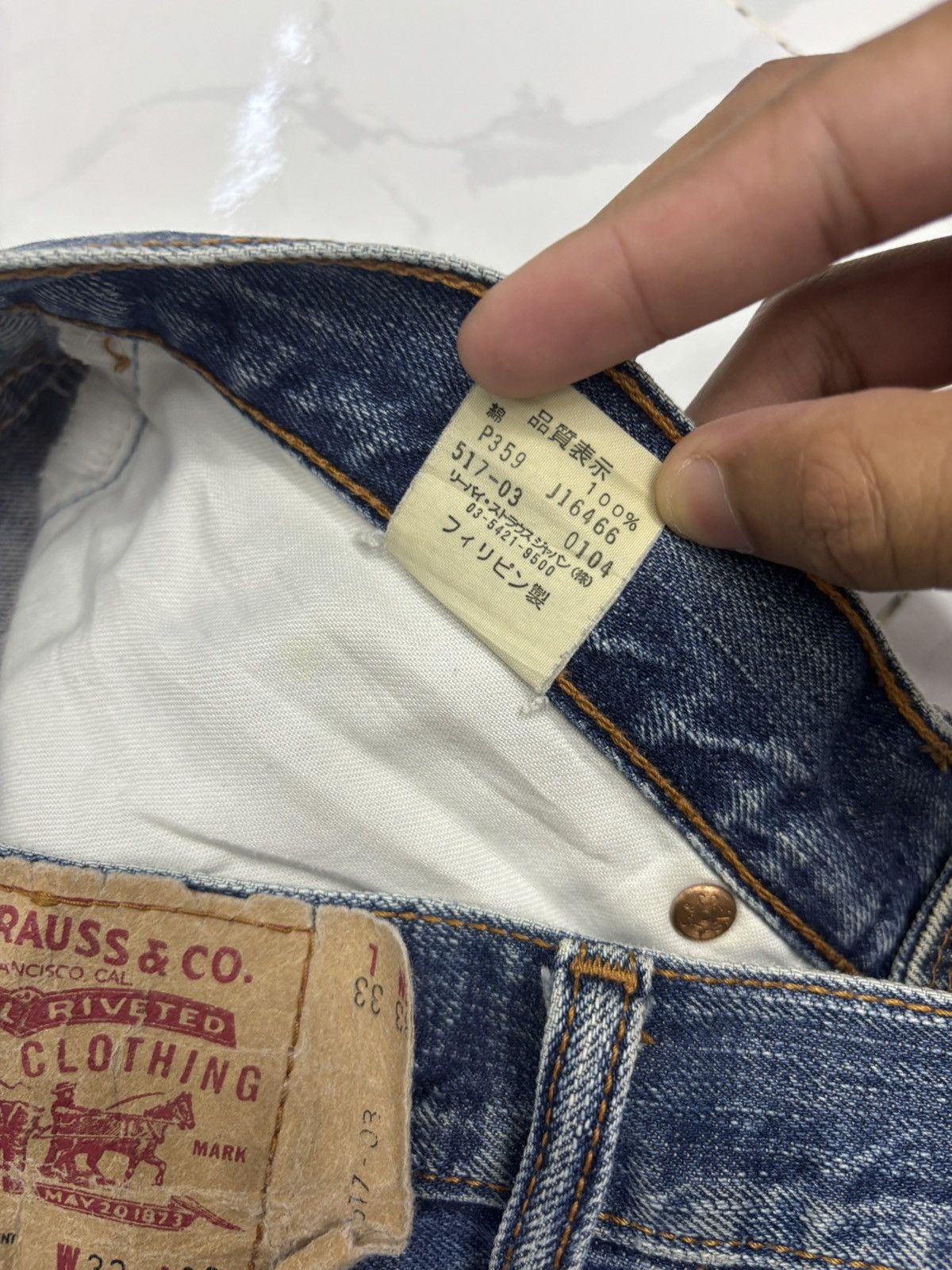Levi's Vintage Clothing 💥LEVIS 517 Flare Denim Jean Bootcut Size US 33 - 13 Thumbnail
