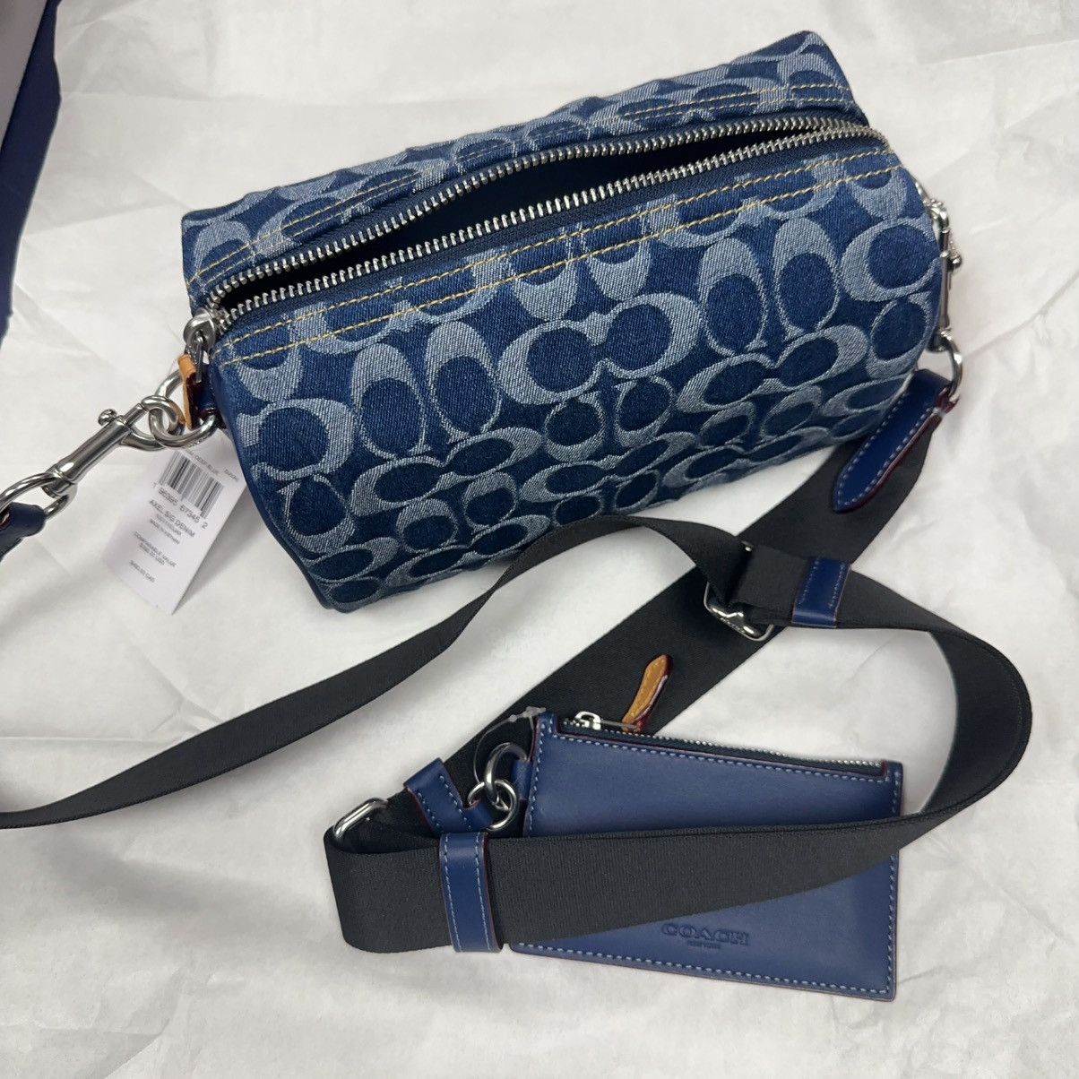 Coach NEW Coach Axel Crossbody In Signature Denim Size ONE SIZE - 6 Thumbnail