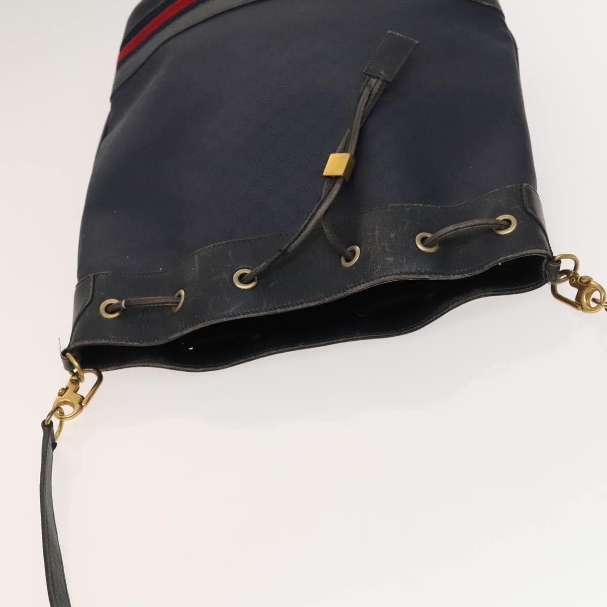 Gucci GUCCI Micro GG Supreme Sherry Line Shoulder Bag Pvc Navy Size ONE SIZE - 6 Thumbnail